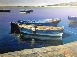 A. Patrisi Boats cm 60x80 A. Patrisi Boats cm 60x80