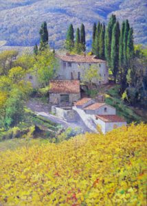A. Romano Tuscan countryside cm 50x70 A. Romano Tuscan countryside cm 50x70