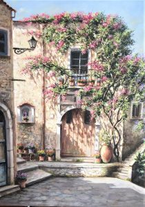 M.Irace Capri courtyard cm 40x50 M.Irace Capri courtyard cm 40x50