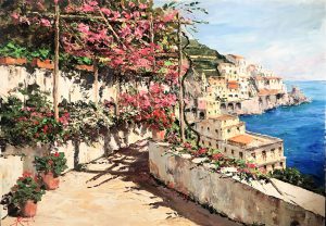 M.R.Serretiello -Amalfi Terrace- cm 70x100 M.R.Serretiello -Amalfi Terrace- cm 70x100